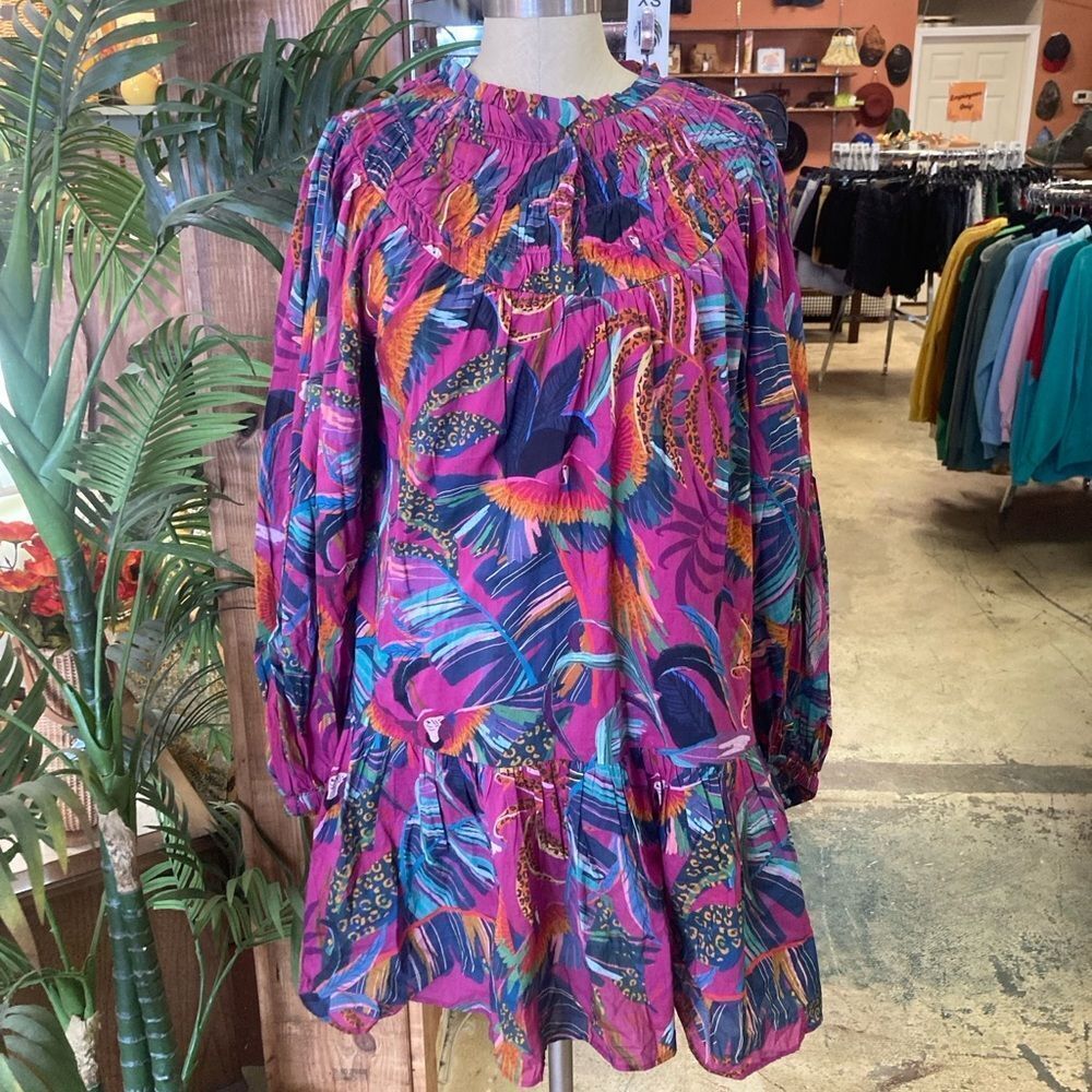 FARM Rio Pink Multi Tropical Mini Dress